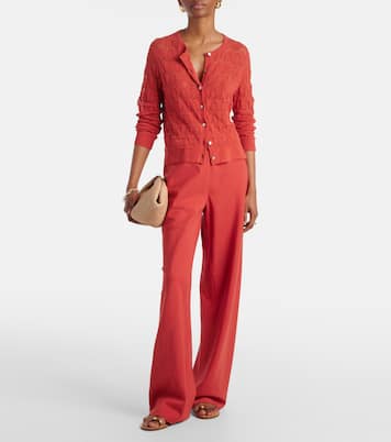 Pointelle cotton cardigan | Vince