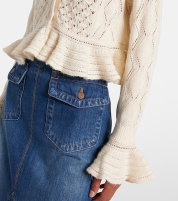 Cárdigan de croché de algodón, lana y seda | Chloé