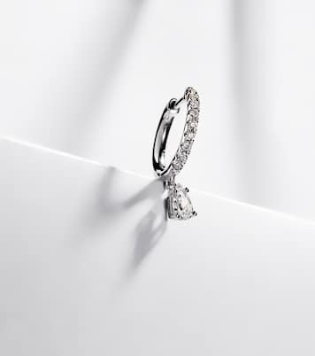 18kt white gold single earring with diamonds | Anita Ko