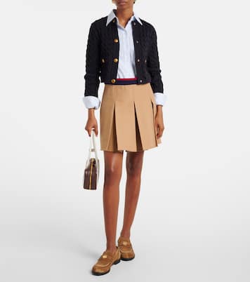 Cable-knit cotton-blend cardigan | Moncler