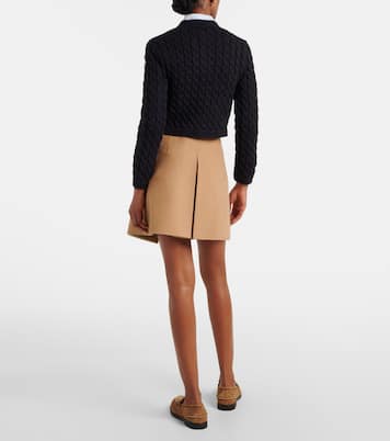 Cable-knit cotton-blend cardigan | Moncler