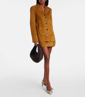 Olivia Medium suede shoulder bag | Khaite