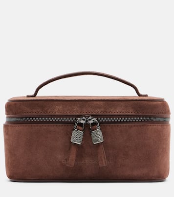 Bolso neceser Mini de ante | Brunello Cucinelli