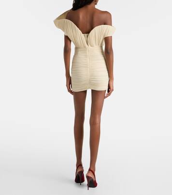 Vestido corto asimétrico fruncido | Magda Butrym