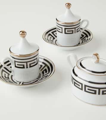 Labirinto Tête à Tête' set of two coffee cups and saucers | Ginori 1735