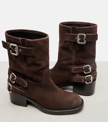 Dakota suede biker boots | Chloé