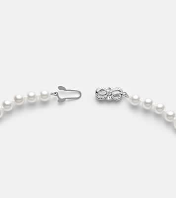 Halskette aus Akoyaperlen mit 18kt Weißgold und Diamanten | Mikimoto