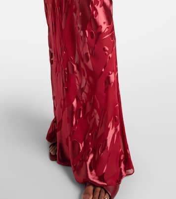 Halterneck open-back velvet gown | The Sei