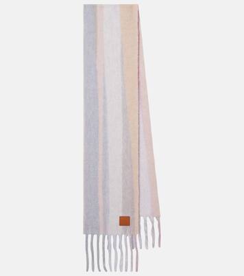Bufanda en mezcla de alpaca y lana a rayas | Loewe