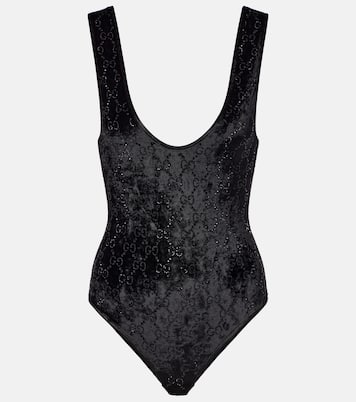 GG embellished chenille bodysuit | Gucci