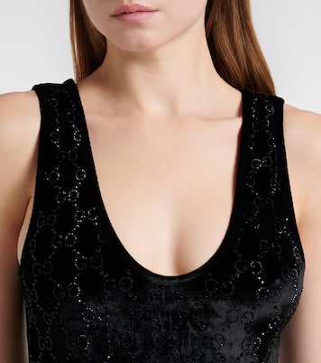 GG embellished chenille bodysuit | Gucci