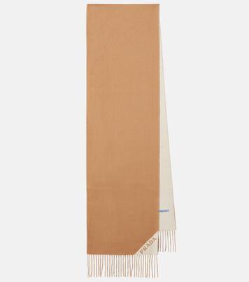 Fringed cashmere scarf | Prada