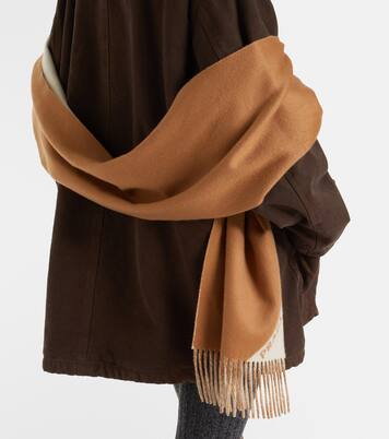 Fringed cashmere scarf | Prada