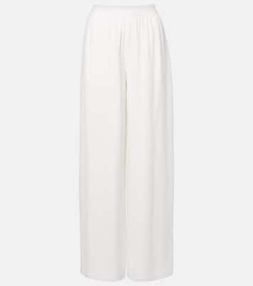 Mid-rise silk straight pants | Oscar de la Renta