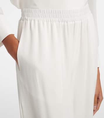 Mid-rise silk straight pants | Oscar de la Renta