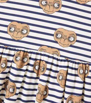x E.T. striped cotton-blend jersey dress | Mini Rodini