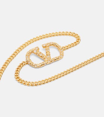 VLogo crystal-embellished belt | Valentino