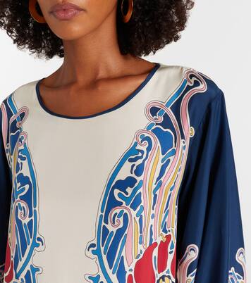 Vesta printed silk maxi dress | La DoubleJ