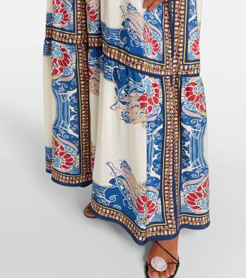 Vesta printed silk maxi dress | La DoubleJ
