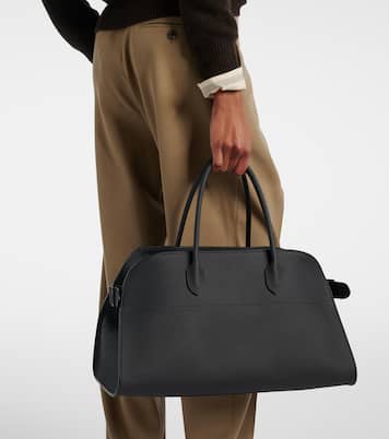 Margaux East-West leather tote bag | The Row