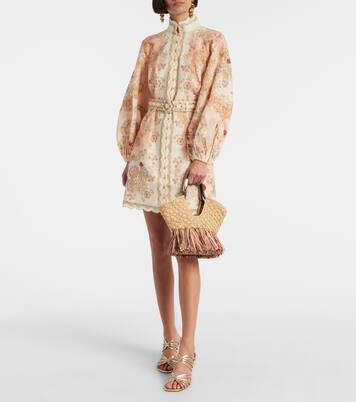 Goldentime Small raffia tote bag | Zimmermann