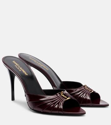 Babylone Cassandre 90 leather mules | Saint Laurent