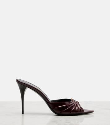 Babylone Cassandre 90 leather mules | Saint Laurent