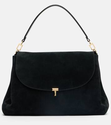 T-Lock suede shoulder bag | Toteme