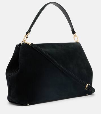 T-Lock suede shoulder bag | Toteme