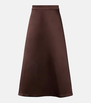 Satin midi skirt | Róhe