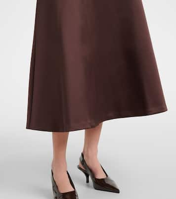 Satin midi skirt | Róhe