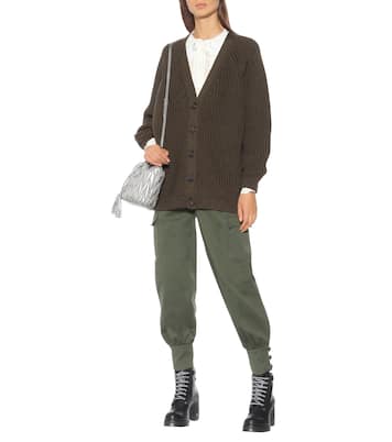 Verzierte Schnürstiefel aus Leder | Miu Miu
