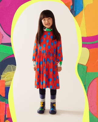 Bedrucktes Kleid aus Crêpe | Stella McCartney Kids