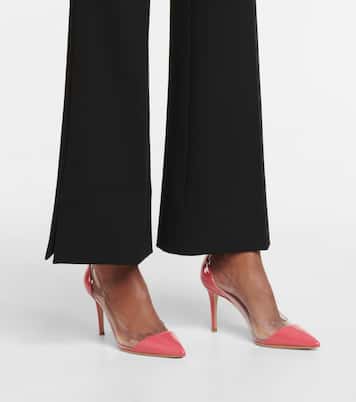 Plexi 85 patent leather-trimmed pumps | Gianvito Rossi