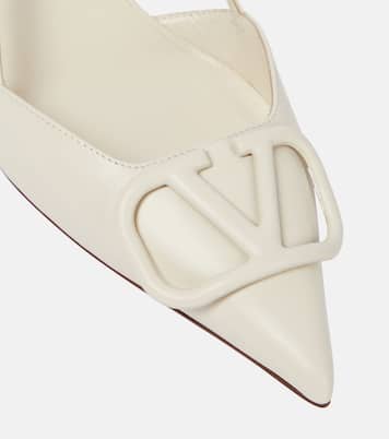 VLogo leather slingback pumps | Valentino Garavani