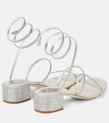 Sandalen Cleo 45 aus Satin mit Kristallen | Rene Caovilla