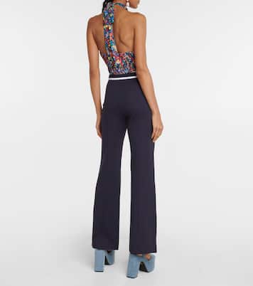 Crop top Kai con cuello halter floral | Staud