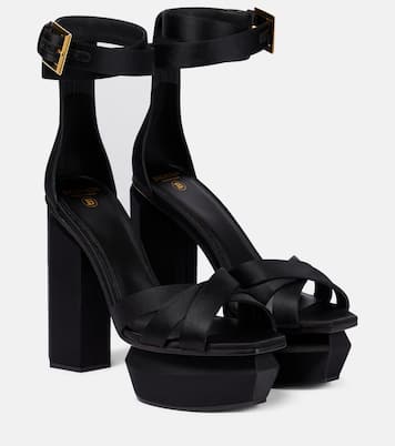 Plateausandalen Ava aus Satin | Balmain