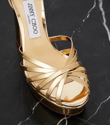 Sandali Isra 120 in pelle con platform | Jimmy Choo