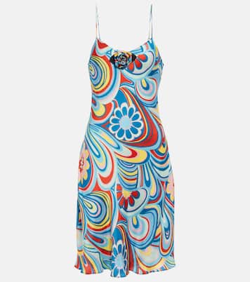 Bedrucktes Slipdress aus Satin | Rodarte
