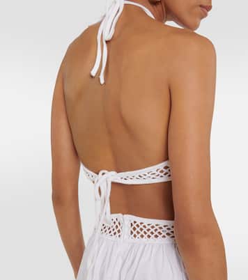 Vestido largo Kaylee con cuello halter | Staud