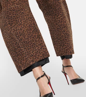 Pantalon Ethan à taille haute en cuir | Dodo Bar Or