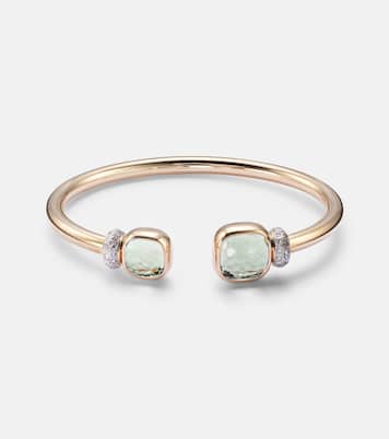 Jonc Nudo en or rose 18 ct, prasiolite et diamants | Pomellato