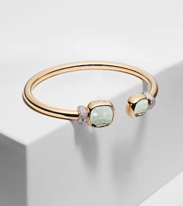 Jonc Nudo en or rose 18 ct, prasiolite et diamants | Pomellato