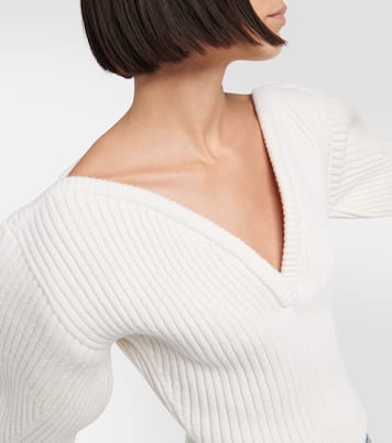 Jersey en mezcla de lana acanalada | Alaïa