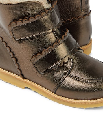 Schnürstiefel aus Leder mit Shearling | Petit Nord