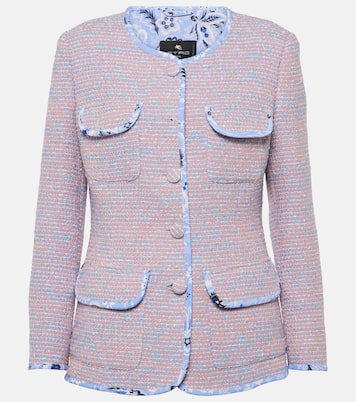 Checked wool-blend tweed jacket  | Etro