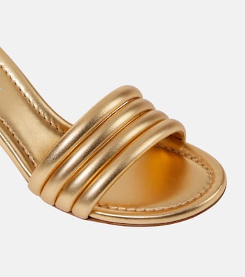 Pantoletten Malou 60 aus Metallic-Leder | Gianvito Rossi