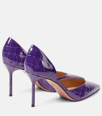 Up Town 85 croc-effect leather pumps | Aquazzura