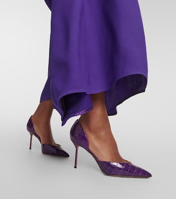 Up Town 85 croc-effect leather pumps | Aquazzura